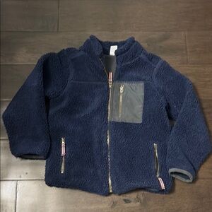 Carter’s Full Zip Crew Collar Sweater Blue Polyester 3 Pockets Size 6 Kids, boys
